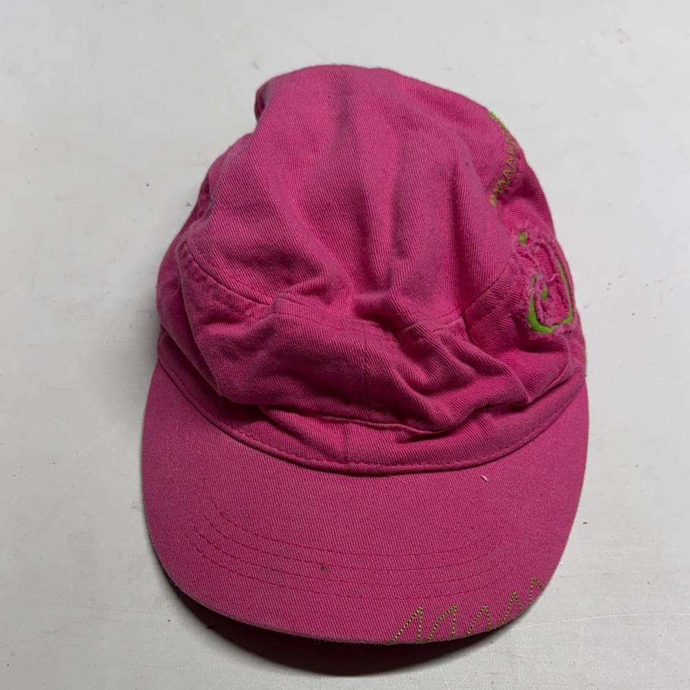 Pink Cap with Embroidery